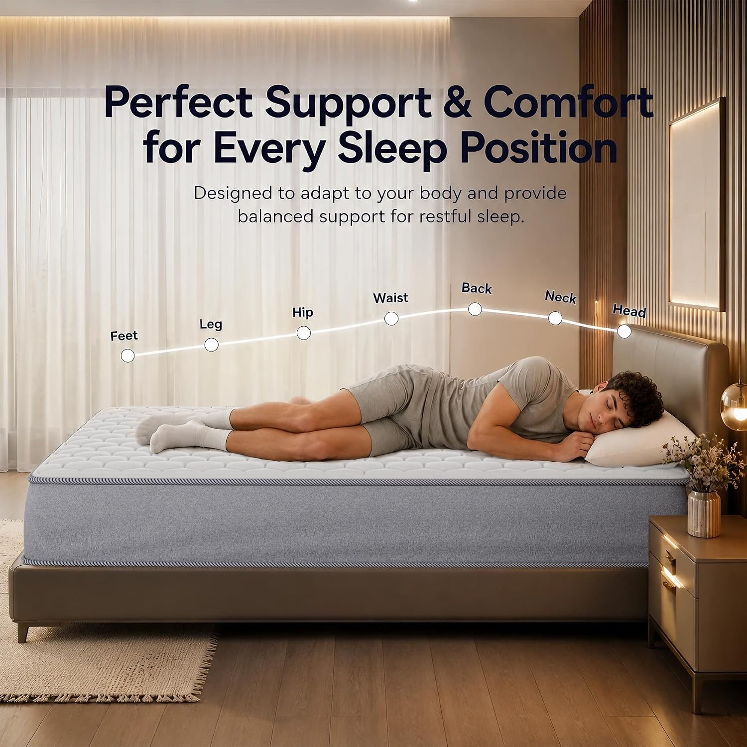 7 Inch Medium Firm Foam Mattress - Image 4