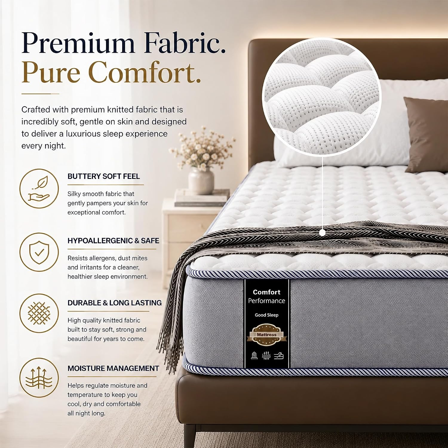 7 Inch Medium Firm Foam Mattress - Image 5