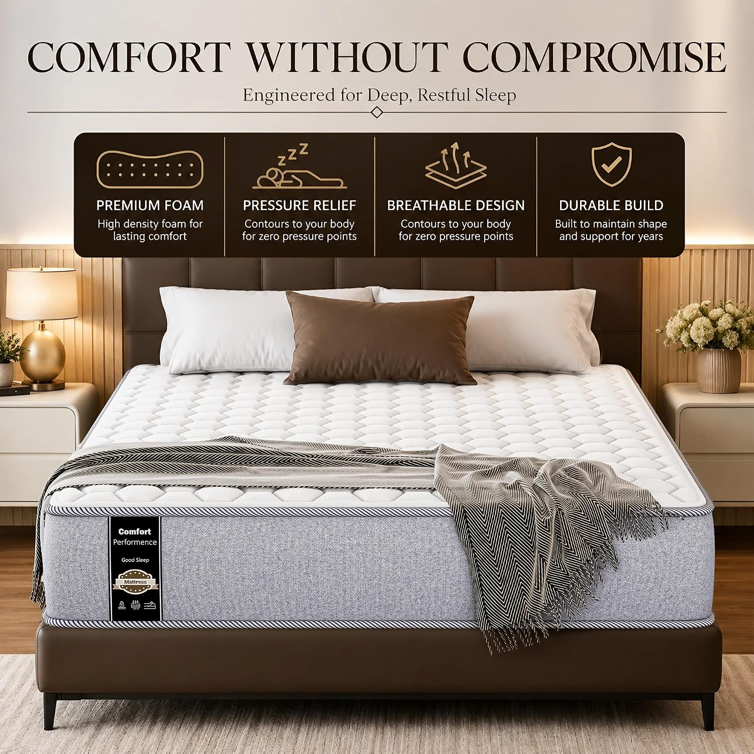 7 Inch Medium Firm Foam Mattress - Image 3
