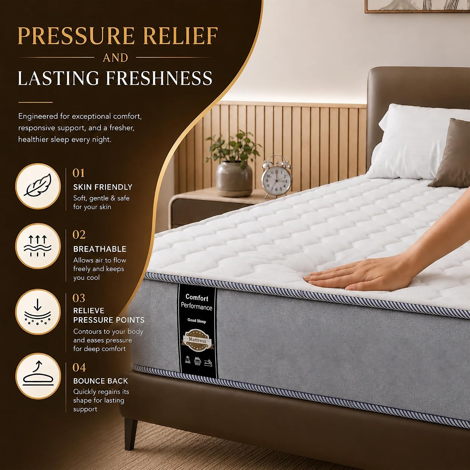 7 Inch Medium Firm Foam Mattress - Image 6